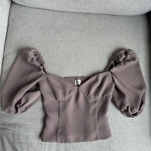 Wilfred Puff Sleeve Blouse in Mauve